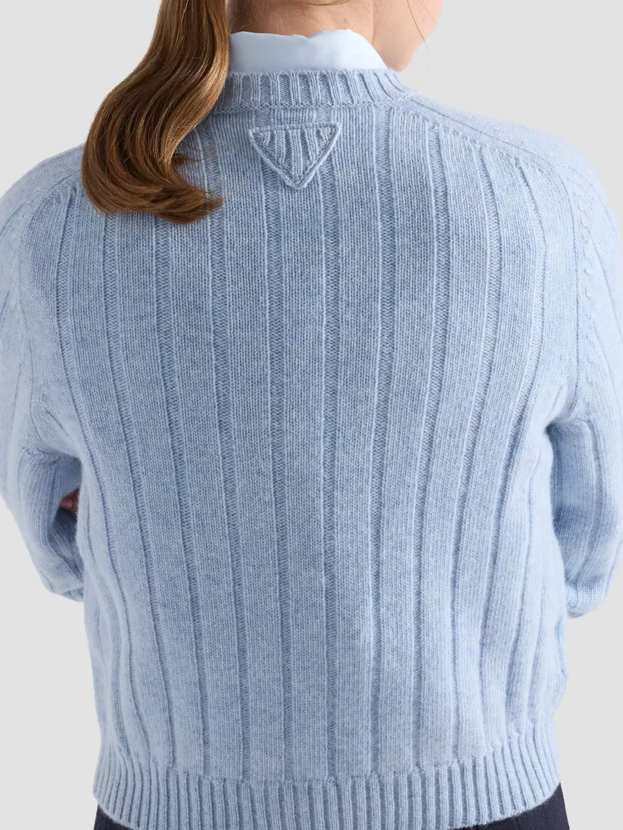 Prada Women's Cashmere Crew-Neck Sweater | Thumbnail 5 Prada Women's Cashmere Crew-Neck Sweater | Thumbnail 5