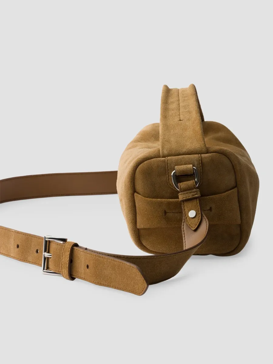 Prada Men's Suede Leather Shoulder Bag | Thumbnail 2 Prada Men's Suede Leather Shoulder Bag | Thumbnail 2
