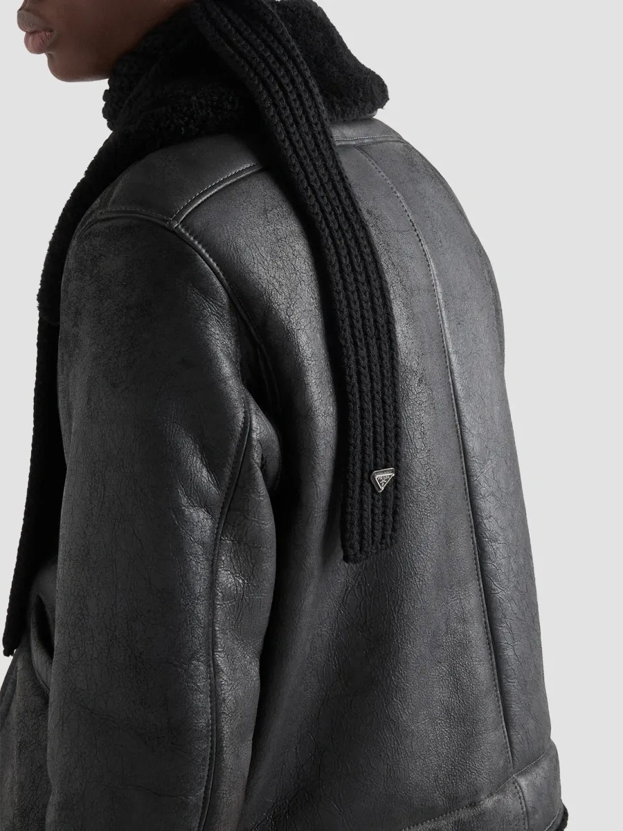 Prada Men's Wool Scarf | Thumbnail 3 Prada Men's Wool Scarf | Thumbnail 3