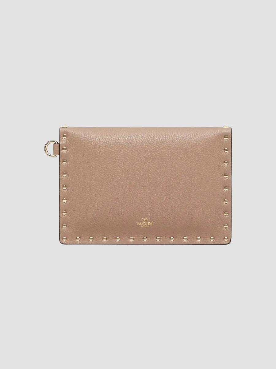 Valentino Women's Rockstud Grainy Calfskin Pouch | Thumbnail 3