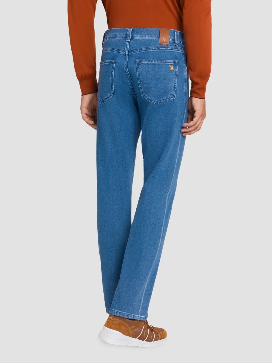 Stefano Ricci Men's Cotton Blend Tapered Jeans | Thumbnail 3