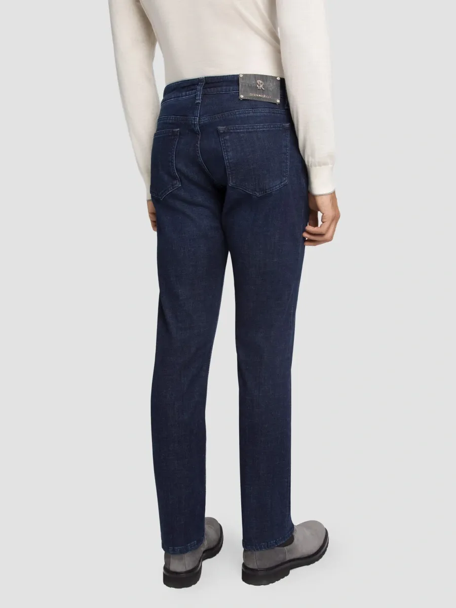 Stefano Ricci Men's Cotton Blend Tapered Jeans | Thumbnail 3 Stefano Ricci Men's Cotton Blend Tapered Jeans | Thumbnail 3