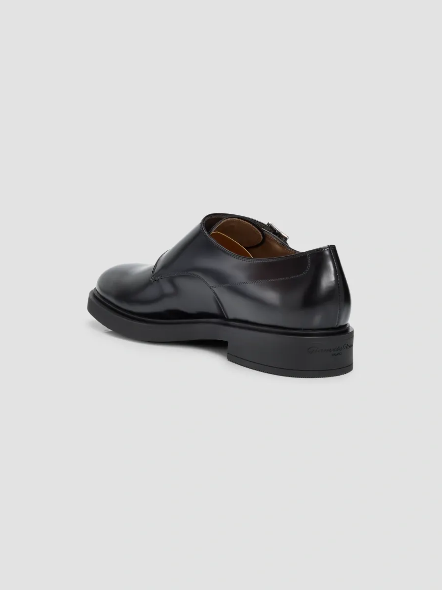 Gianvito Rossi Men's Scott Smart Antigraffio Leather Monk Strap Shoes | Thumbnail 4 Gianvito Rossi Men's Scott Smart Antigraffio Leather Monk Strap Shoes | Thumbnail 4