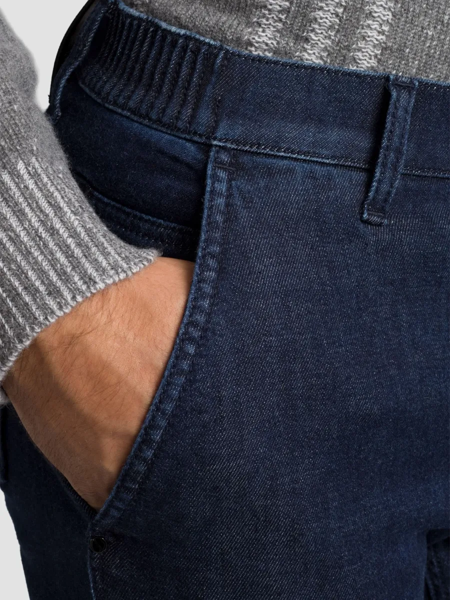 Stefano Ricci Men's Cotton and Cashmere Blend Tapered Jeans | Thumbnail 5