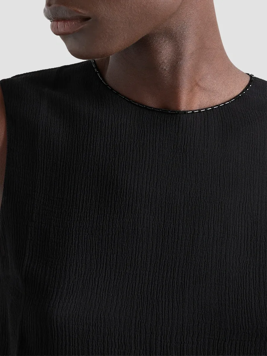 Prada Women's Sleeveless Triple Silk Chiffon Top | Thumbnail 5 Prada Women's Sleeveless Triple Silk Chiffon Top | Thumbnail 5