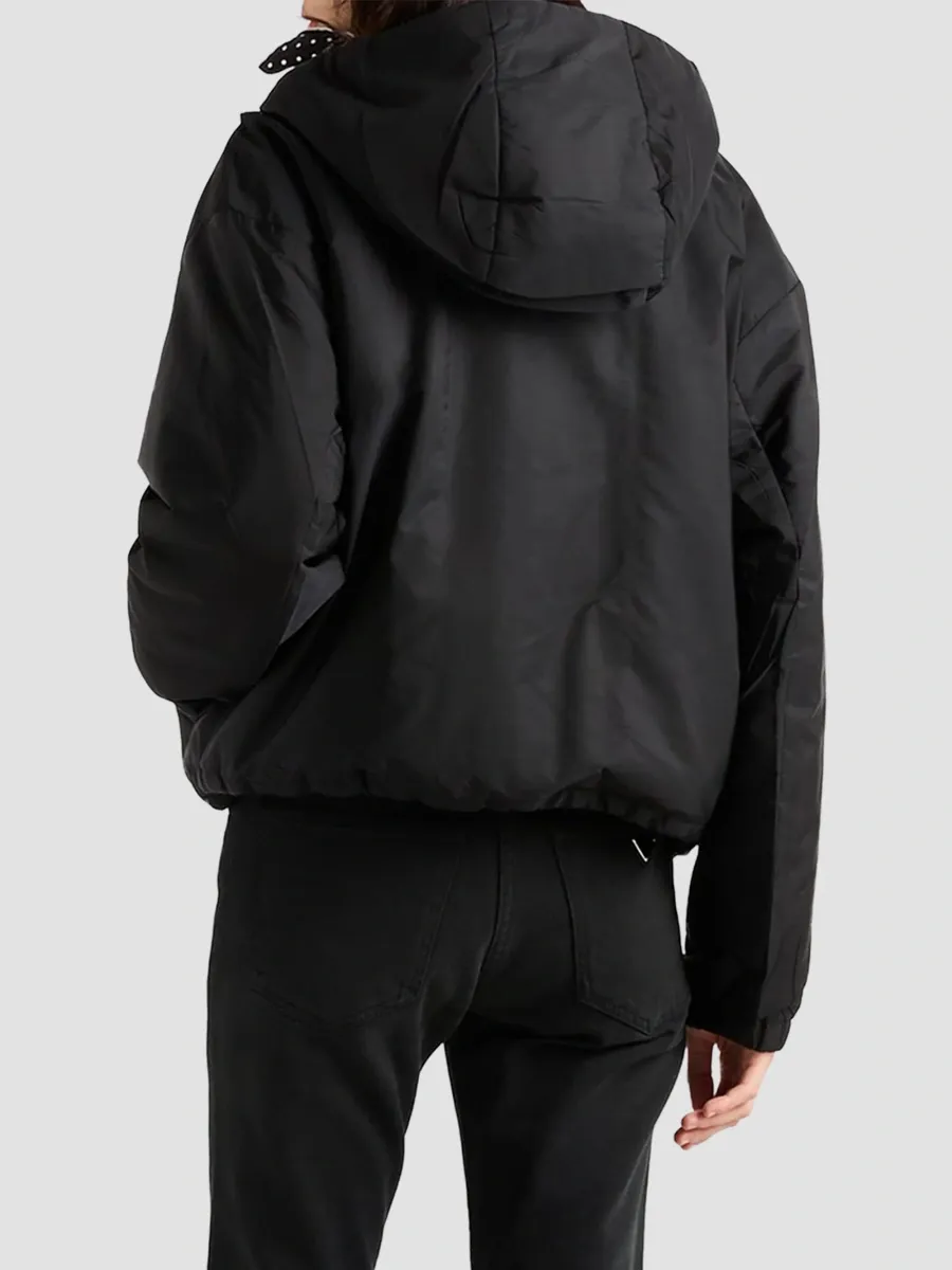 Prada Women's Hooded Lightweight Nylon Blouson Jacket | Thumbnail 4 Prada Women's Hooded Lightweight Nylon Blouson Jacket | Thumbnail 4