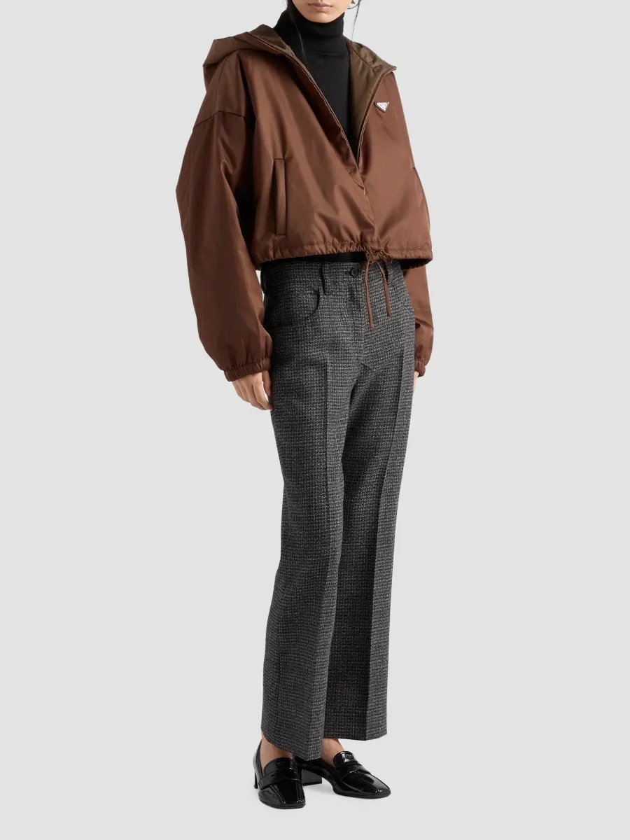 Prada Women's Nylon Hooded Blouson Jacket | Thumbnail 2 Prada Women's Nylon Hooded Blouson Jacket | Thumbnail 2