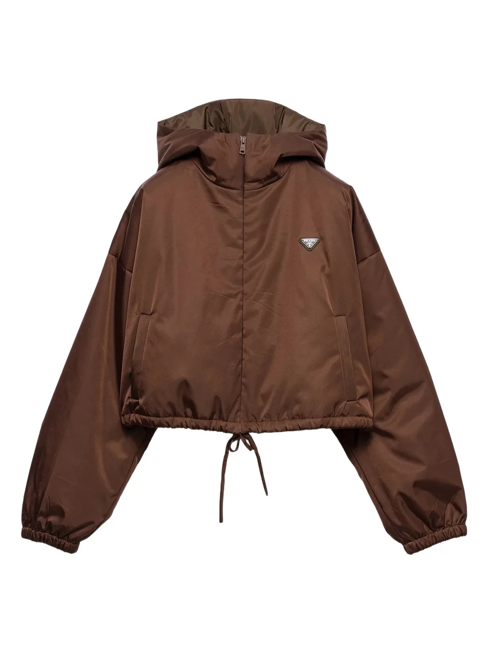 Women's Nylon Hooded Blouson Jacket Women's Nylon Hooded Blouson Jacket