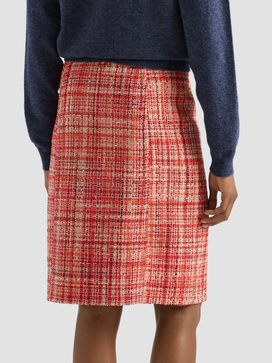 Prada Women's Tweed Midi Skirt | Thumbnail 4 Prada Women's Tweed Midi Skirt | Thumbnail 4