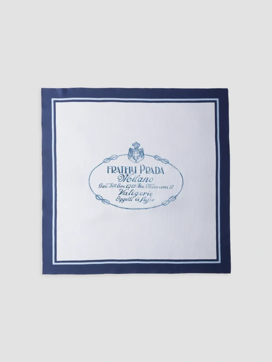 Prada Men's Printed Twill Scarf | Thumbnail 2 Prada Men's Printed Twill Scarf | Thumbnail 2