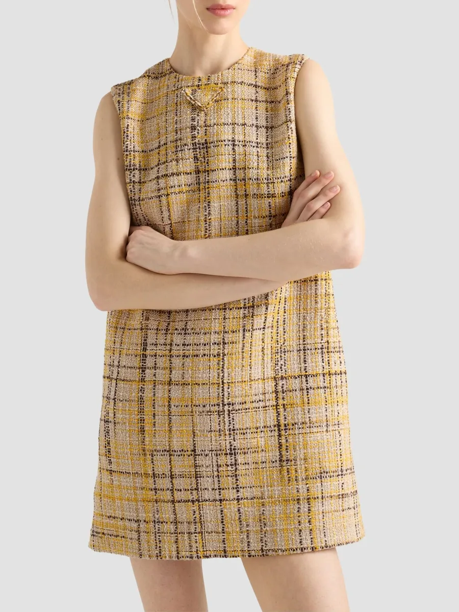 Prada Women's Tweed Mini-Dress | Thumbnail 3 Prada Women's Tweed Mini-Dress | Thumbnail 3