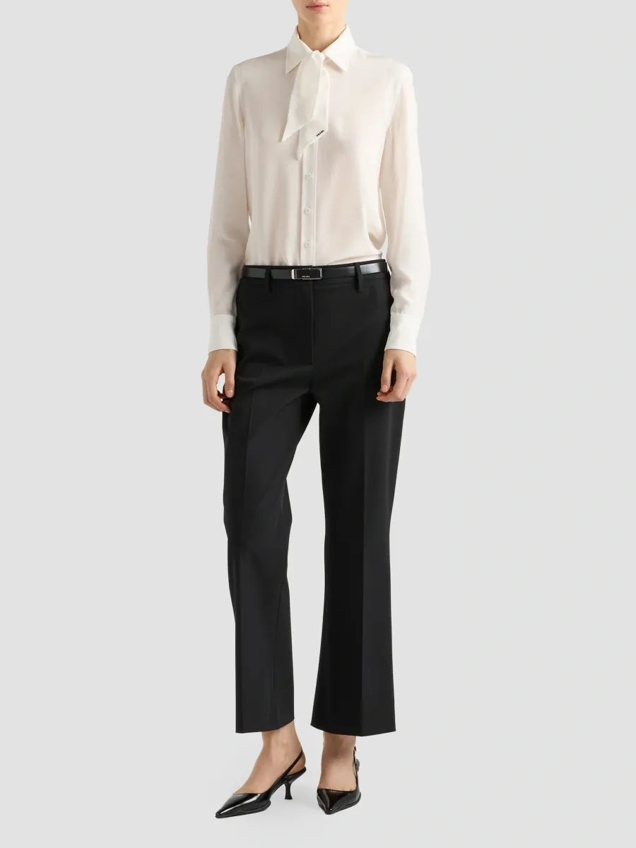 Prada Women's Crepe De Chine Shirt | Thumbnail 2 Prada Women's Crepe De Chine Shirt | Thumbnail 2
