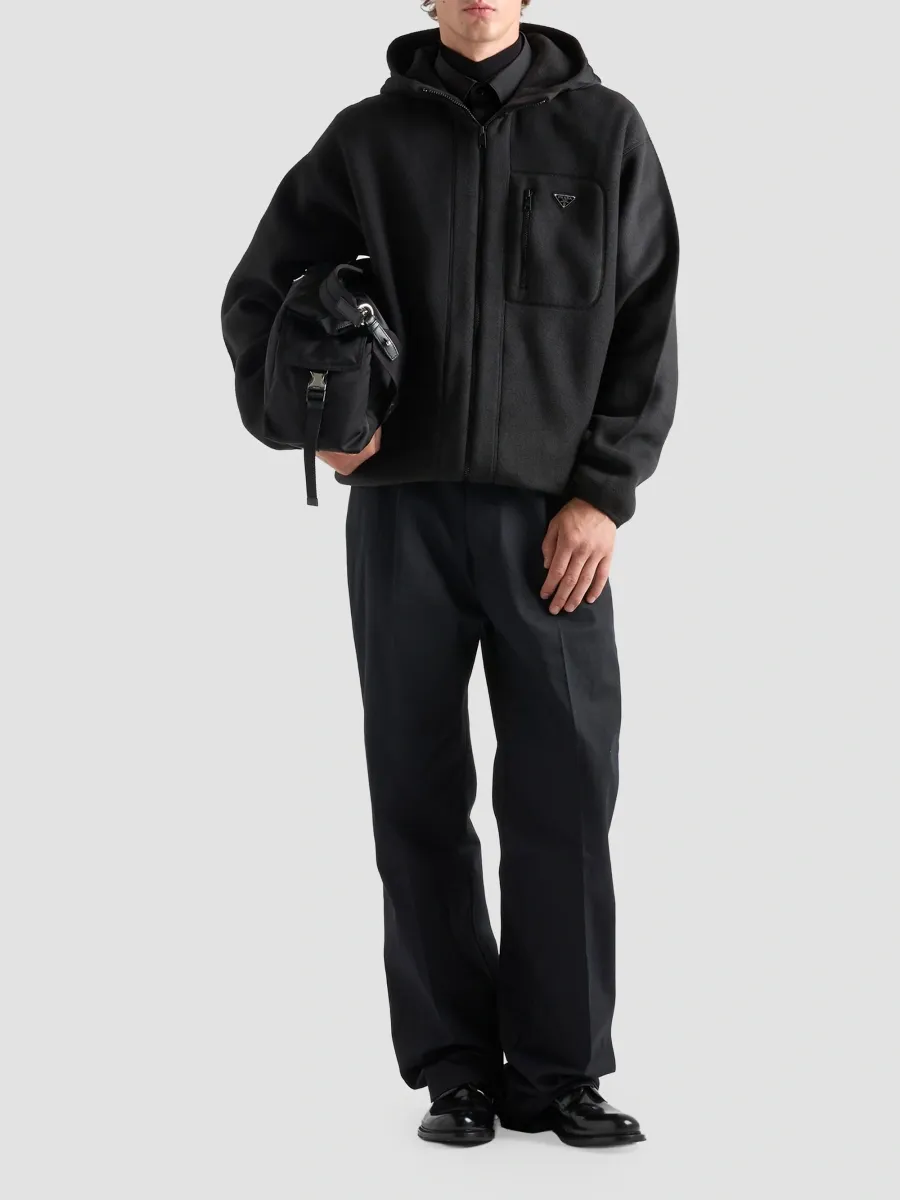 Prada Men's Fleece Blouson Jacket | Thumbnail 2 Prada Men's Fleece Blouson Jacket | Thumbnail 2