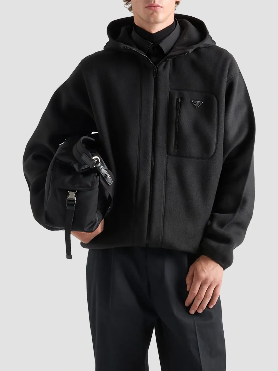 Prada Men's Fleece Blouson Jacket | Thumbnail 3 Prada Men's Fleece Blouson Jacket | Thumbnail 3