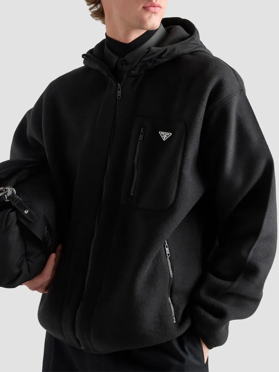 Prada Men's Fleece Blouson Jacket | Thumbnail 4 Prada Men's Fleece Blouson Jacket | Thumbnail 4