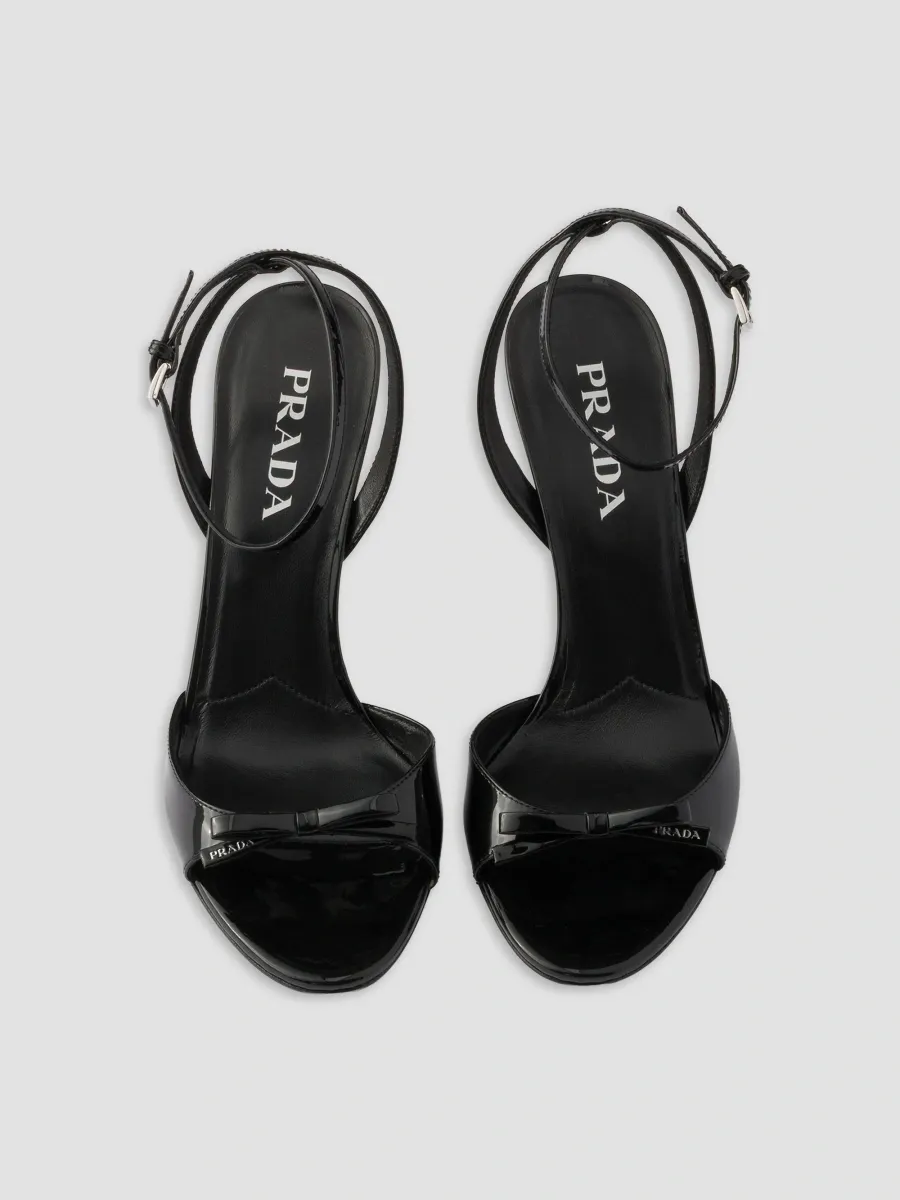 Prada Women's Patent Leather Sandals | Thumbnail 2 Prada Women's Patent Leather Sandals | Thumbnail 2