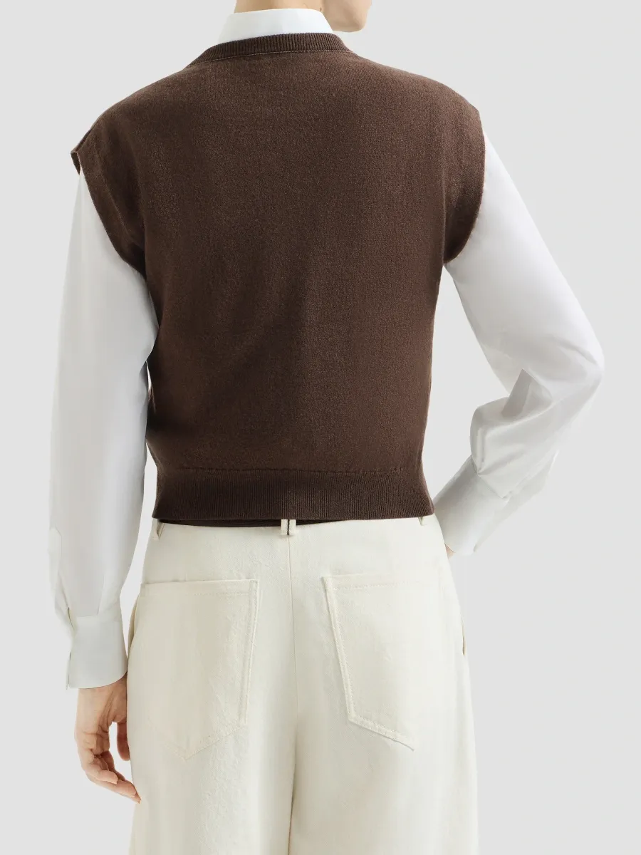 Brunello Cucinelli Women's Cashmere Sweater with Monili - Pine Cone Brown | Thumbnail 4 Brunello Cucinelli Women's Cashmere Sweater with Monili - Pine Cone Brown | Thumbnail 4