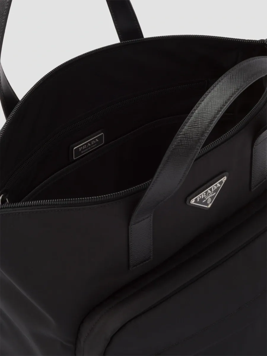 Prada Men's Re-Nylon and Saffiano Leather Tote Bag | Thumbnail 7