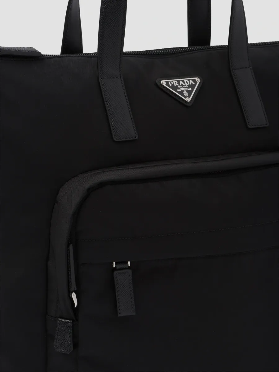 Prada Men's Re-Nylon and Saffiano Leather Tote Bag | Thumbnail 8