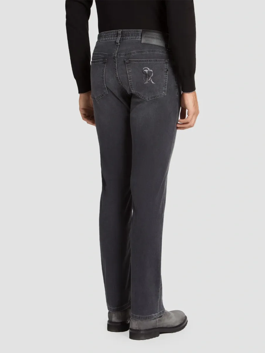 Stefano Ricci Men's Cotton Blend Tapered Jeans | Thumbnail 3
