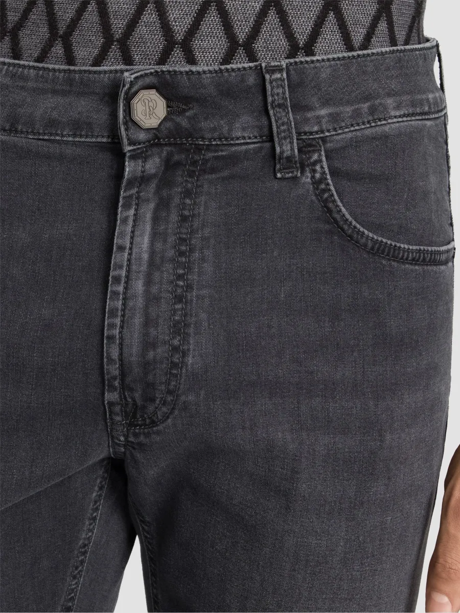 Stefano Ricci Men's Cotton Blend Tapered Jeans | Thumbnail 6