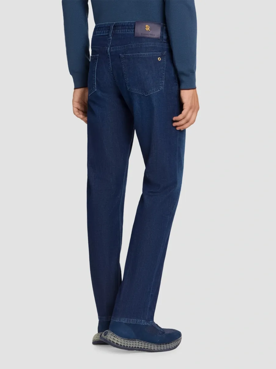 Stefano Ricci Men's Cotton Blend Tapered Jeans | Thumbnail 3