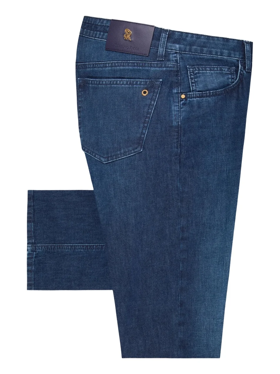 Stefano Ricci Men's Cotton Blend Tapered Jeans