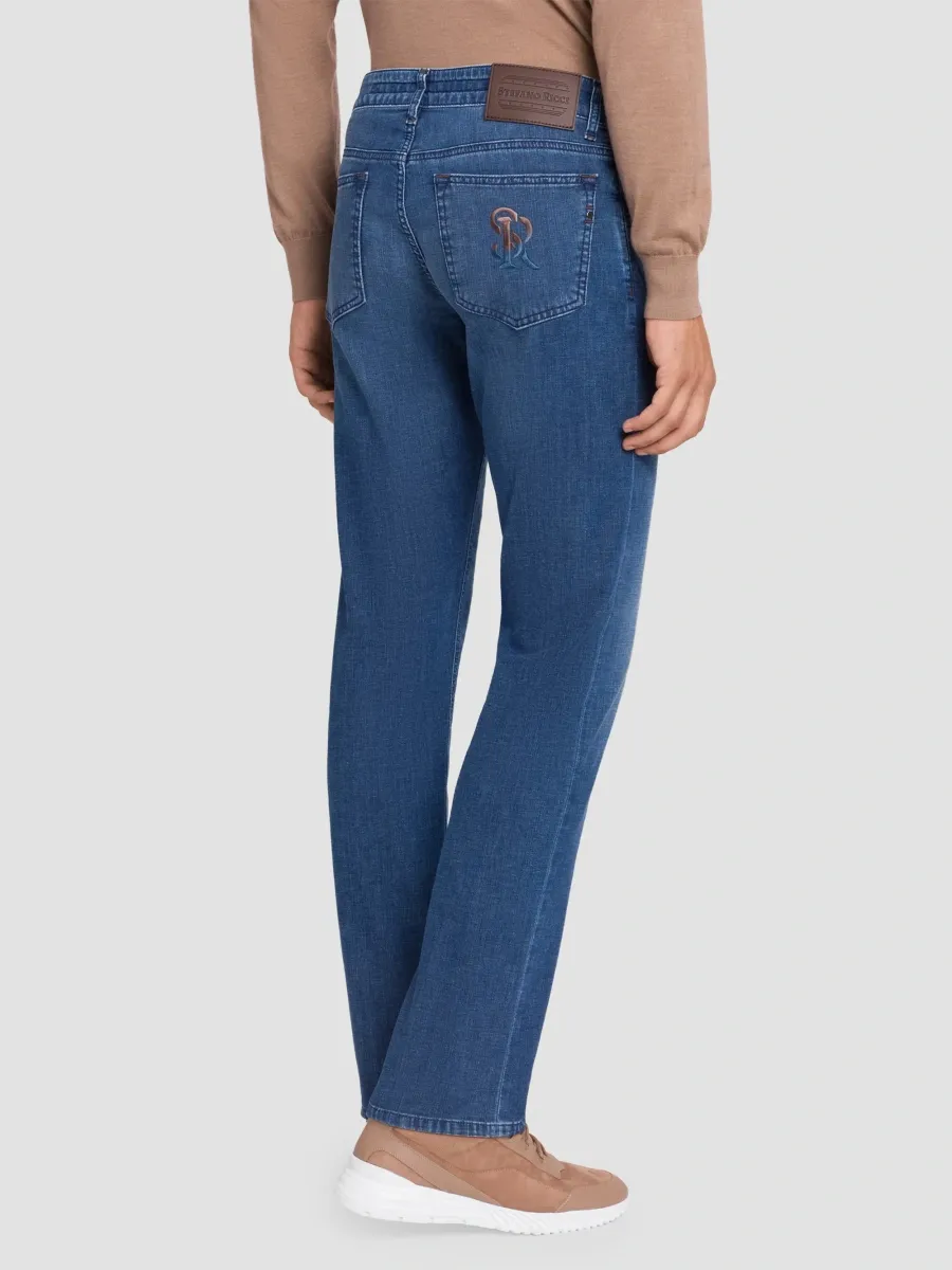 Stefano Ricci Men's Cotton Blend Tapered Jeans | Thumbnail 3 Stefano Ricci Men's Cotton Blend Tapered Jeans | Thumbnail 3