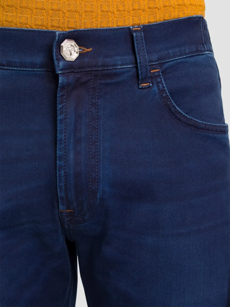 Stefano Ricci Men's Cotton Blend Tapered Jeans | Thumbnail 6