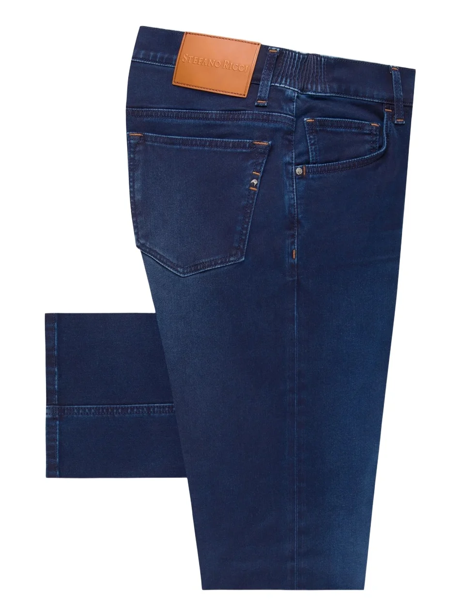 Stefano Ricci Men's Cotton Blend Tapered Jeans