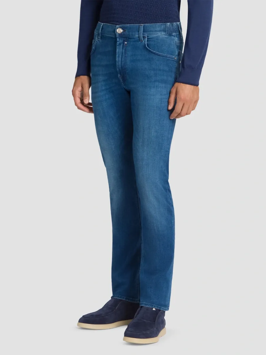 Stefano Ricci Men's Cotton Blend Tapered Jeans | Thumbnail 2 Stefano Ricci Men's Cotton Blend Tapered Jeans | Thumbnail 2
