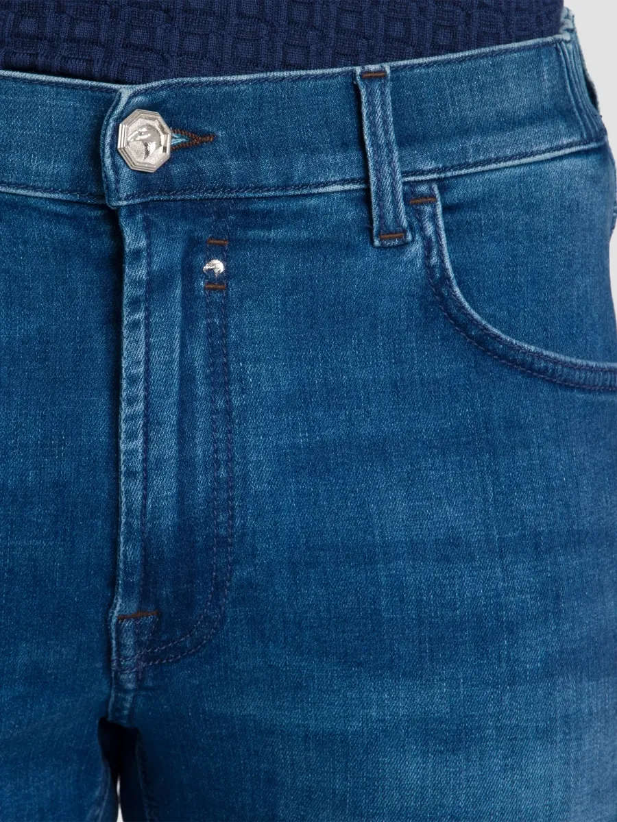 Stefano Ricci Men's Cotton Blend Tapered Jeans | Thumbnail 6 Stefano Ricci Men's Cotton Blend Tapered Jeans | Thumbnail 6