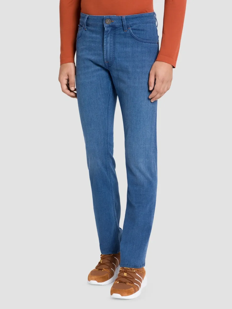Stefano Ricci Men's Cotton Blend Tapered Jeans | Thumbnail 2 Stefano Ricci Men's Cotton Blend Tapered Jeans | Thumbnail 2
