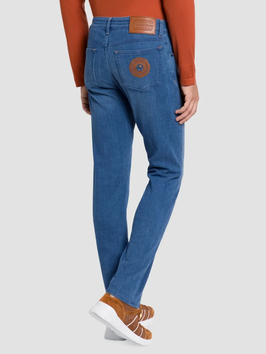 Stefano Ricci Men's Cotton Blend Tapered Jeans | Thumbnail 3 Stefano Ricci Men's Cotton Blend Tapered Jeans | Thumbnail 3