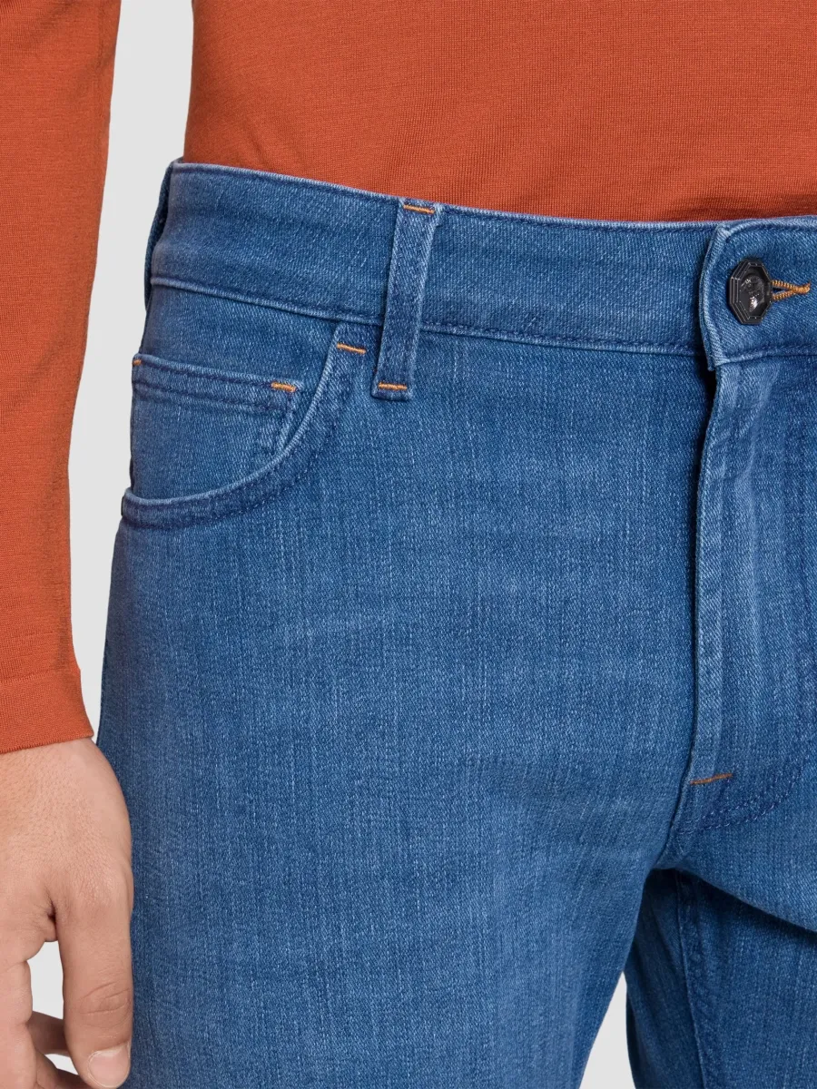 Stefano Ricci Men's Cotton Blend Tapered Jeans | Thumbnail 5 Stefano Ricci Men's Cotton Blend Tapered Jeans | Thumbnail 5