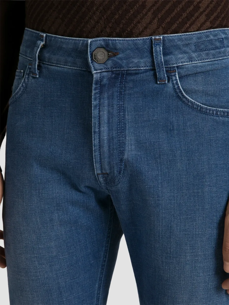 Stefano Ricci Men's Cotton Blend Tapered Jeans | Thumbnail 6
