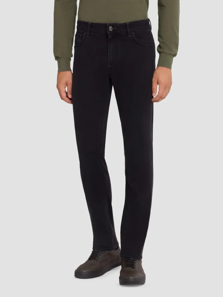 Stefano Ricci Men's Cotton Blend Tapered Jeans | Thumbnail 2