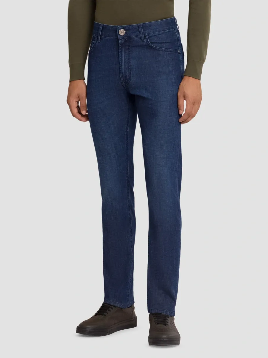 Stefano Ricci Men's Cotton Blend Tapered Jeans | Thumbnail 2 Stefano Ricci Men's Cotton Blend Tapered Jeans | Thumbnail 2