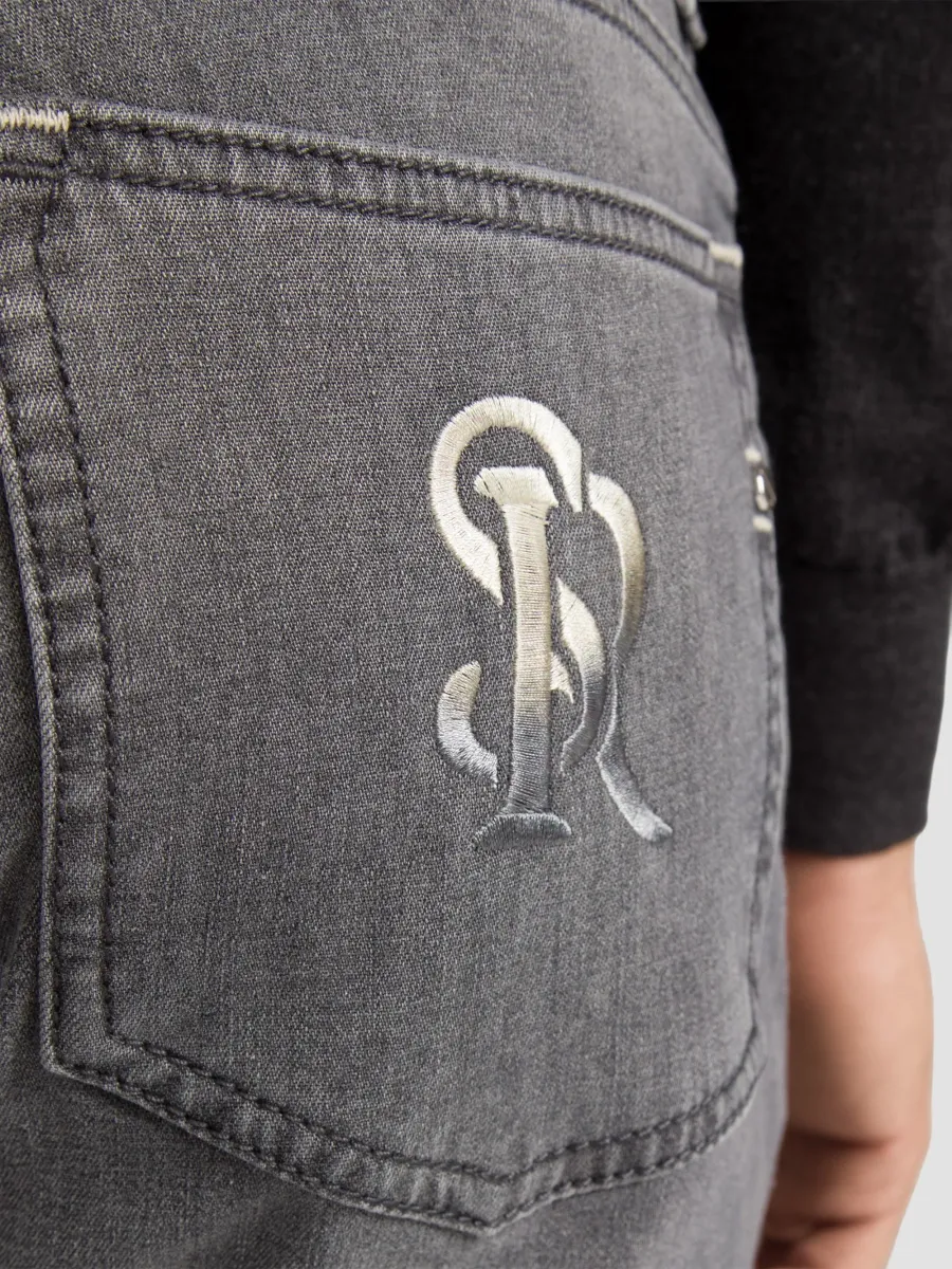 Stefano Ricci Men's Cotton Blend Tapered Jeans | Thumbnail 4 Stefano Ricci Men's Cotton Blend Tapered Jeans | Thumbnail 4
