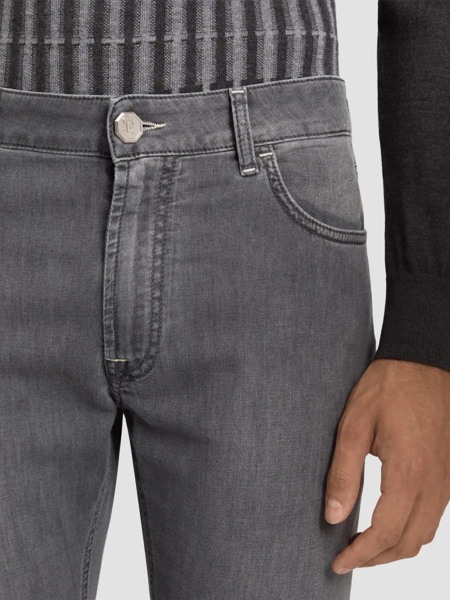 Stefano Ricci Men's Cotton Blend Tapered Jeans | Thumbnail 6 Stefano Ricci Men's Cotton Blend Tapered Jeans | Thumbnail 6