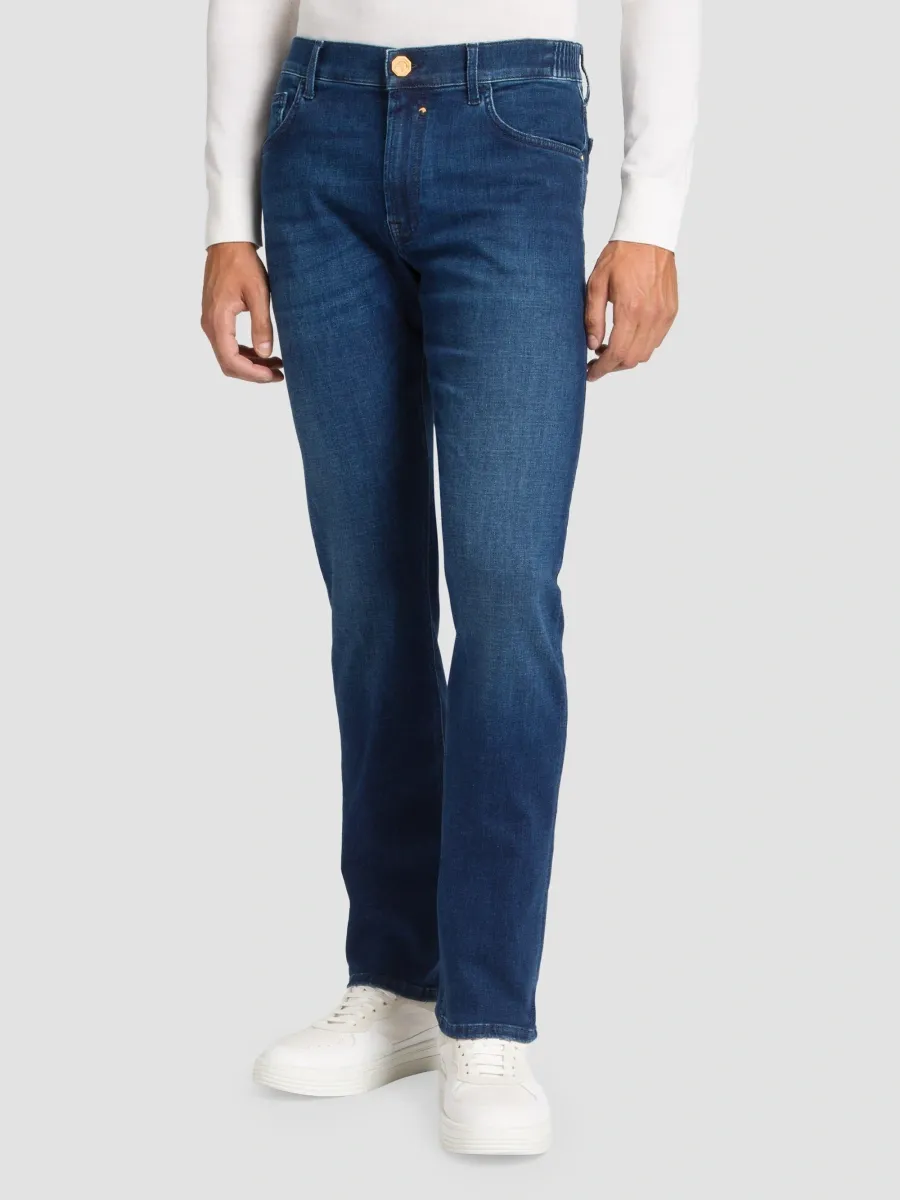 Stefano Ricci Men's Cotton Blend Tapered Jeans | Thumbnail 2