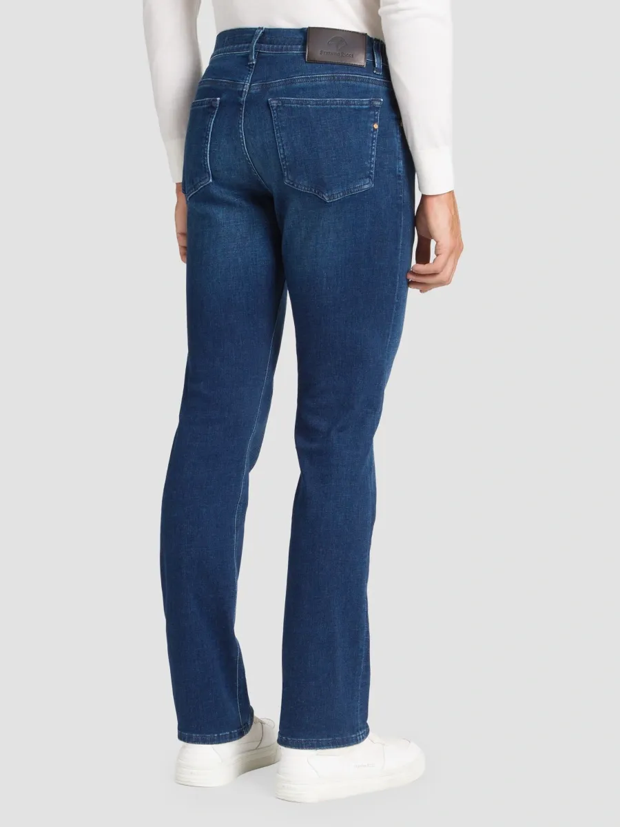 Stefano Ricci Men's Cotton Blend Tapered Jeans | Thumbnail 3