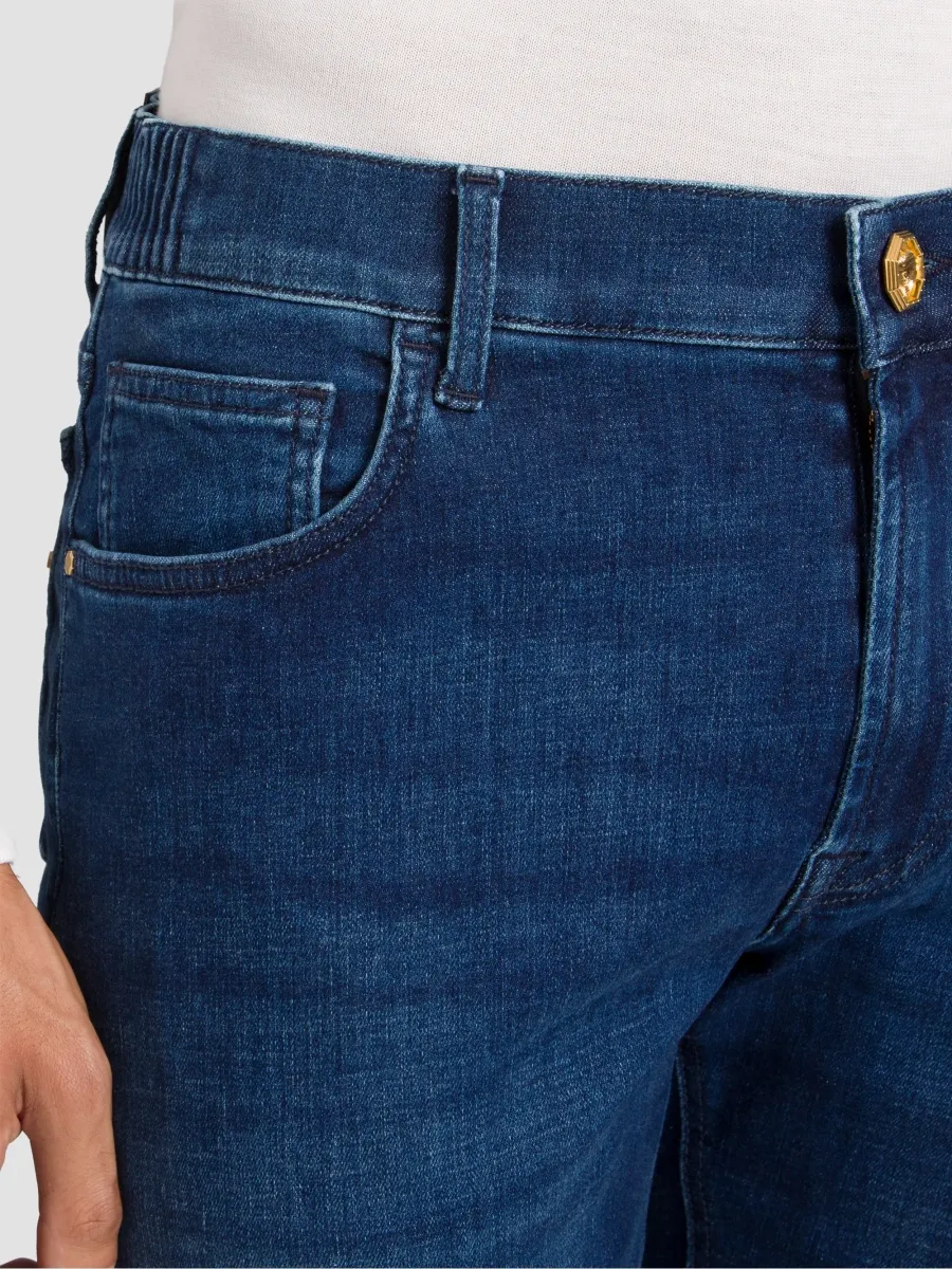 Stefano Ricci Men's Cotton Blend Tapered Jeans | Thumbnail 4