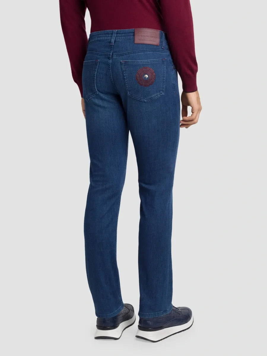 Stefano Ricci Men's Cotton Blend Tapered Jeans | Thumbnail 3 Stefano Ricci Men's Cotton Blend Tapered Jeans | Thumbnail 3