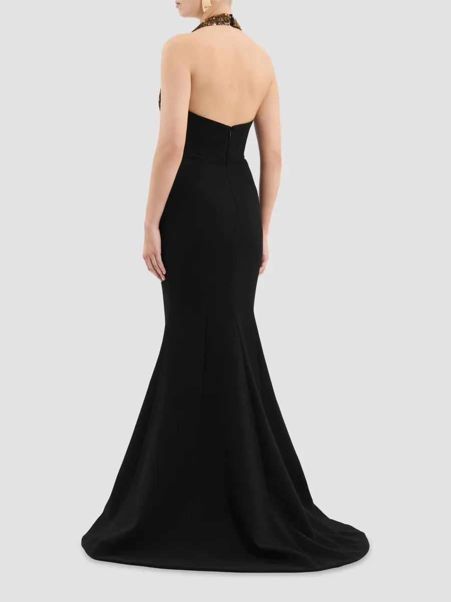 Rebecca Vallance Women's Cambridge Embellished-Halterneck Mermaid Gown | Thumbnail 3 Rebecca Vallance Women's Cambridge Embellished-Halterneck Mermaid Gown | Thumbnail 3