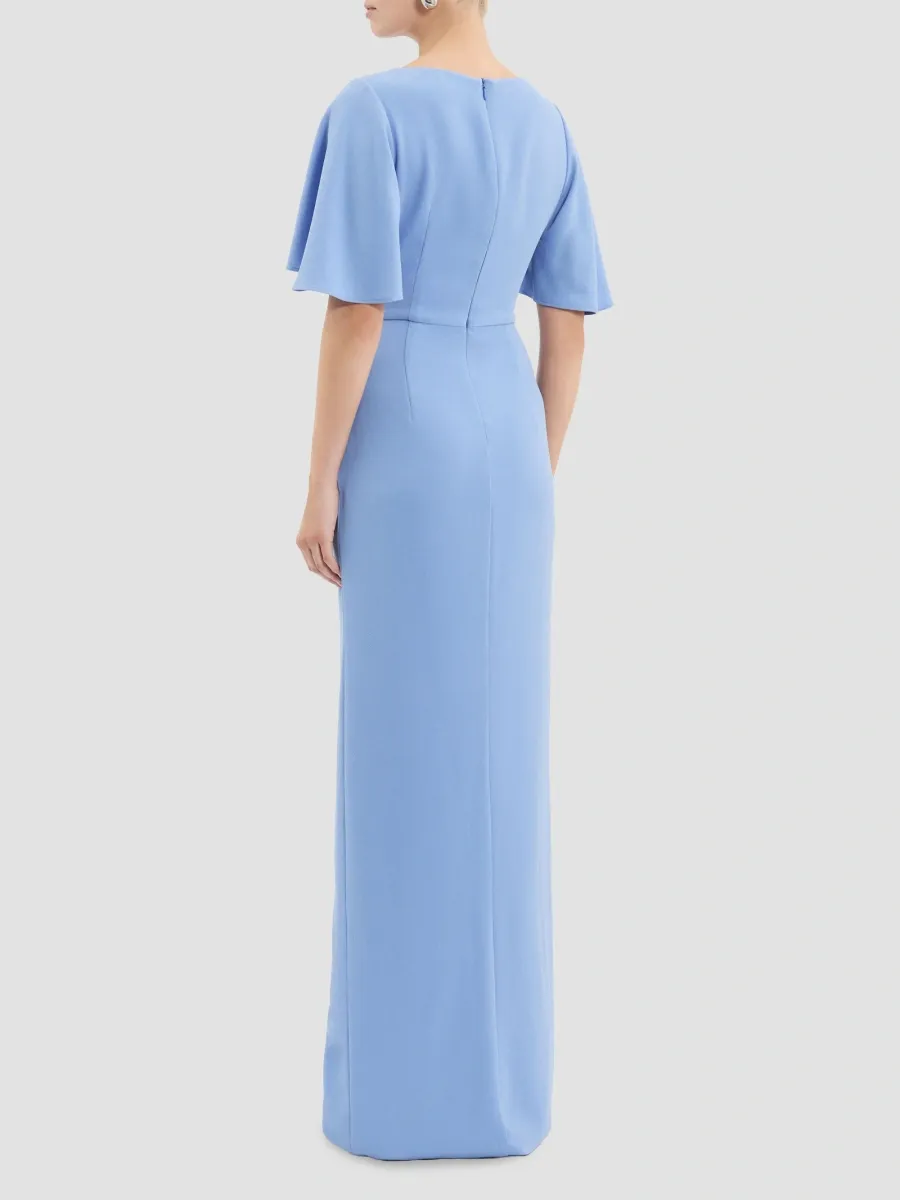 Rebecca Vallance Women's Gimlet Flutter-Sleeve Column Gown | Thumbnail 3 Rebecca Vallance Women's Gimlet Flutter-Sleeve Column Gown | Thumbnail 3