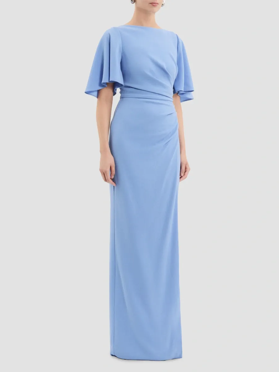 Rebecca Vallance Women's Gimlet Flutter-Sleeve Column Gown | Thumbnail 5 Rebecca Vallance Women's Gimlet Flutter-Sleeve Column Gown | Thumbnail 5