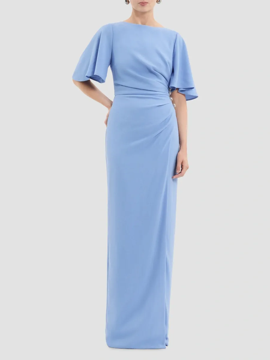 Rebecca Vallance Women's Gimlet Flutter-Sleeve Column Gown | Thumbnail 6 Rebecca Vallance Women's Gimlet Flutter-Sleeve Column Gown | Thumbnail 6