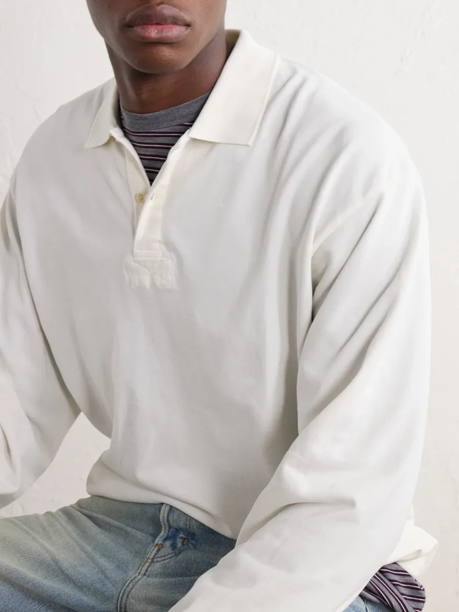 John Elliott Oversized Cotton-Piqué Polo Shirt - Men | Thumbnail 5 John Elliott Oversized Cotton-Piqué Polo Shirt - Men | Thumbnail 5