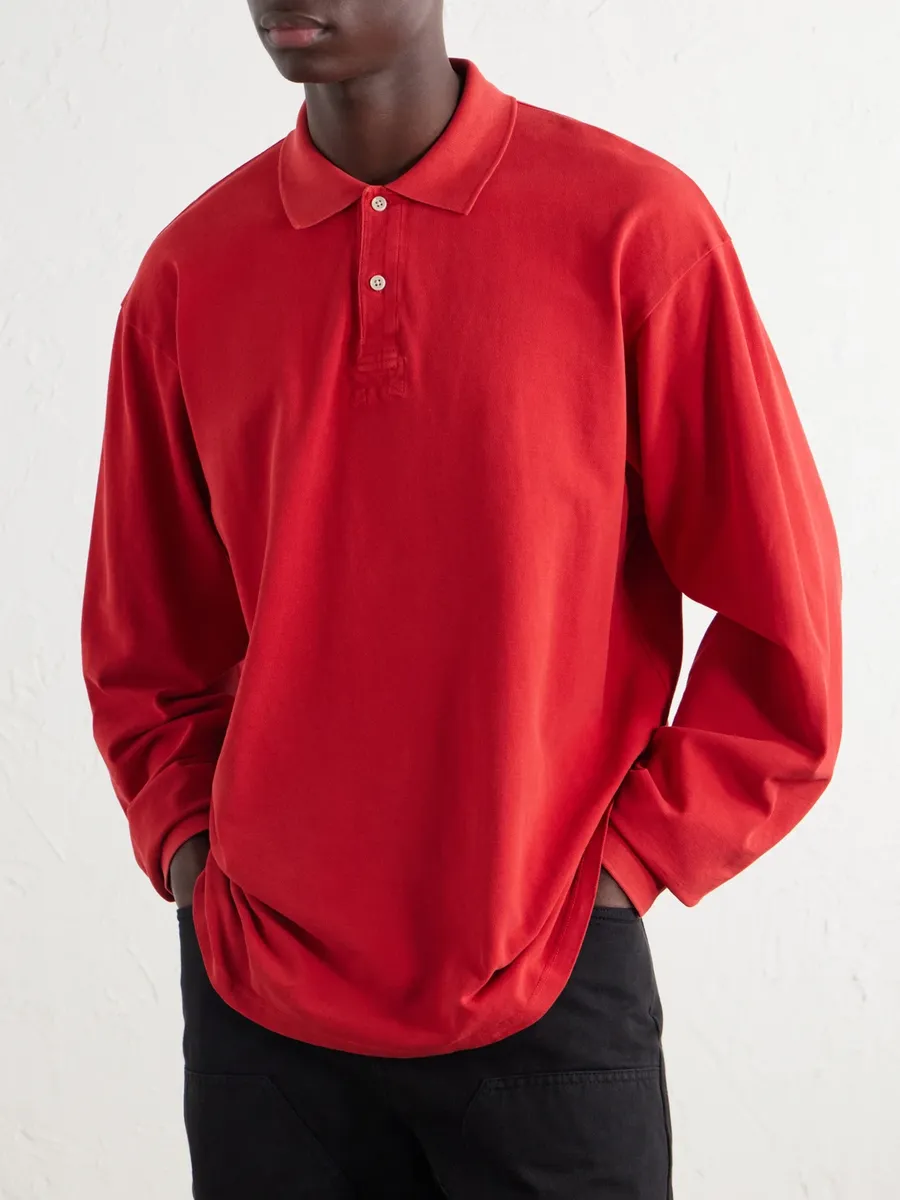 John Elliott Oversized Cotton-Piqué Polo Shirt - Men | Thumbnail 3 John Elliott Oversized Cotton-Piqué Polo Shirt - Men | Thumbnail 3